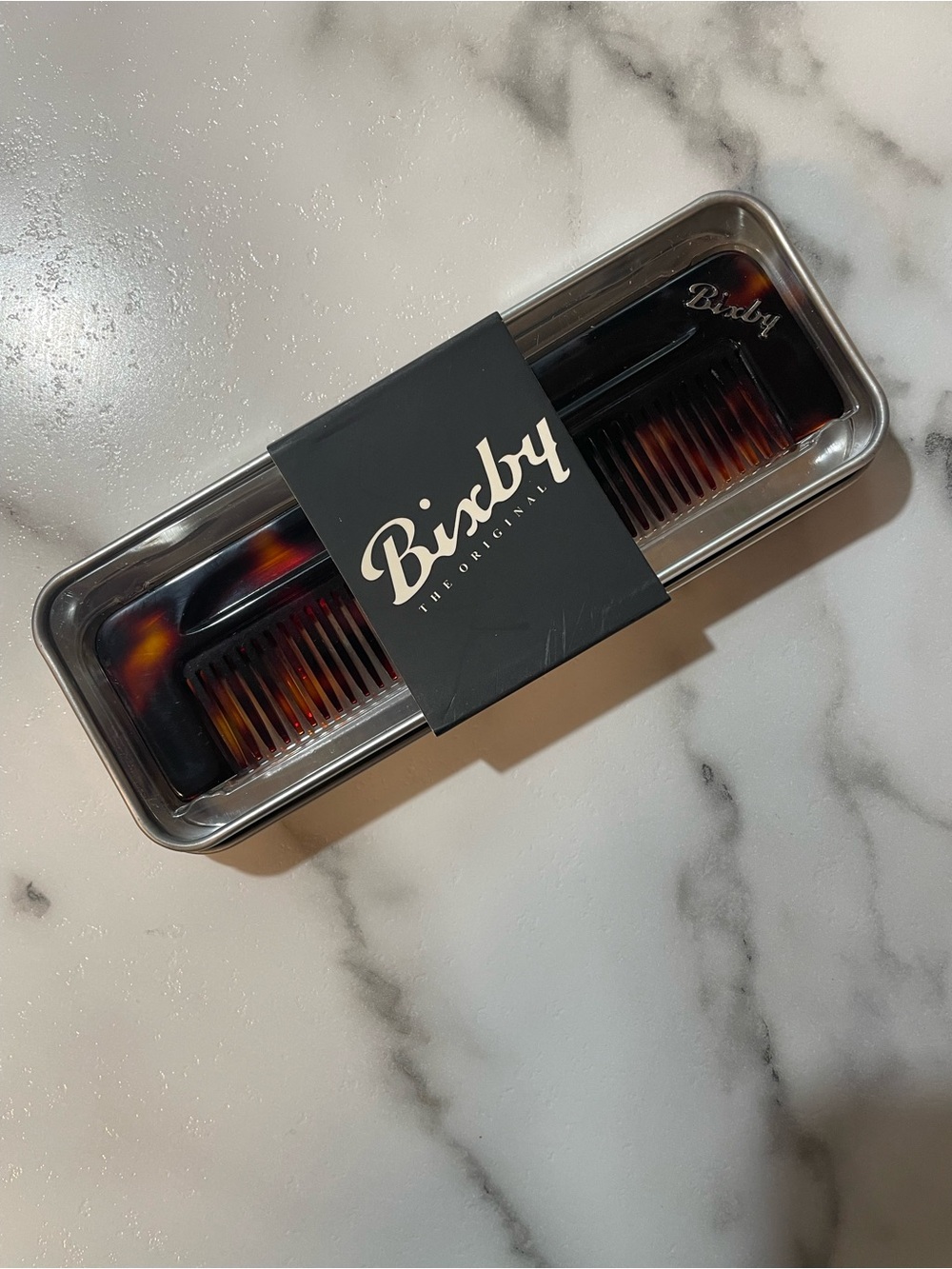 Bixby The Original Fine Tooth Comb. Italian Cellulose Acetate With Tin Case